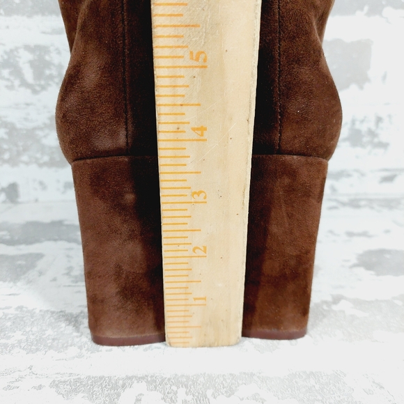 New Steve Madden Annya Brown Suede Knee High Boots C690 - Picture 7 of 12